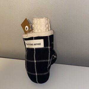 Mud Pie Black and White Checkered Pot Holder Set